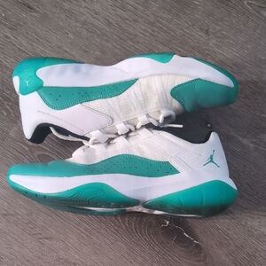 White and Teal Sneakers